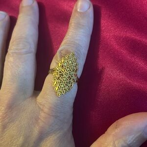 Gold Ring Size 8. Adjustable.